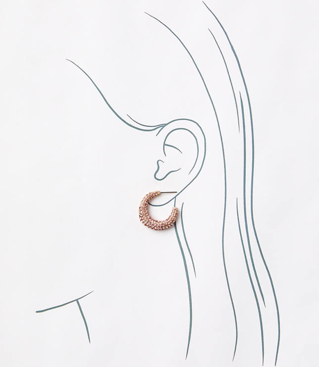 Pave Hoop Earrings