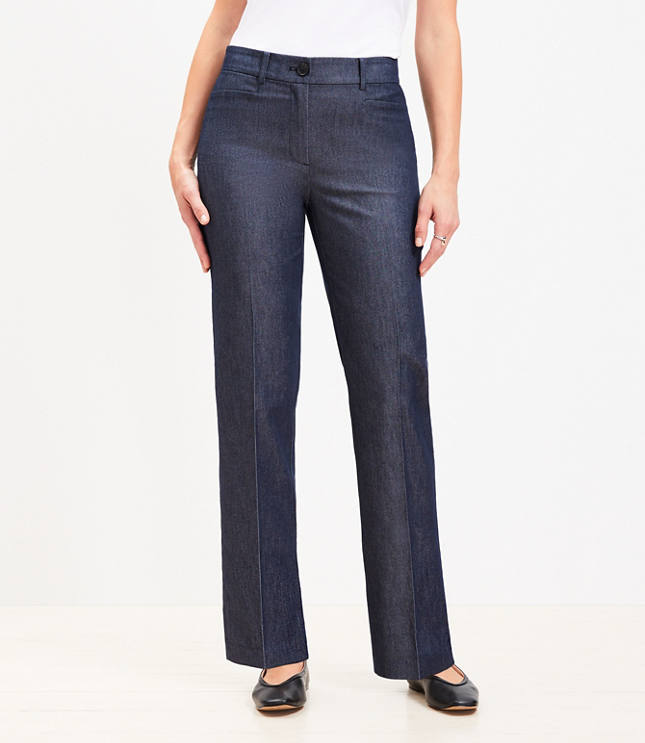 Petite Curvy Parker Straight Pants in Refined Denim