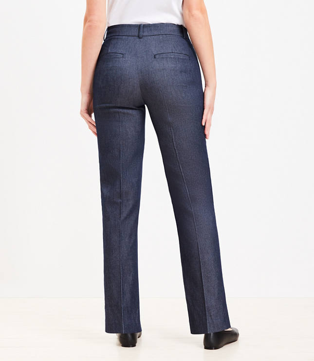 Petite Curvy Parker Straight Pants in Refined Denim