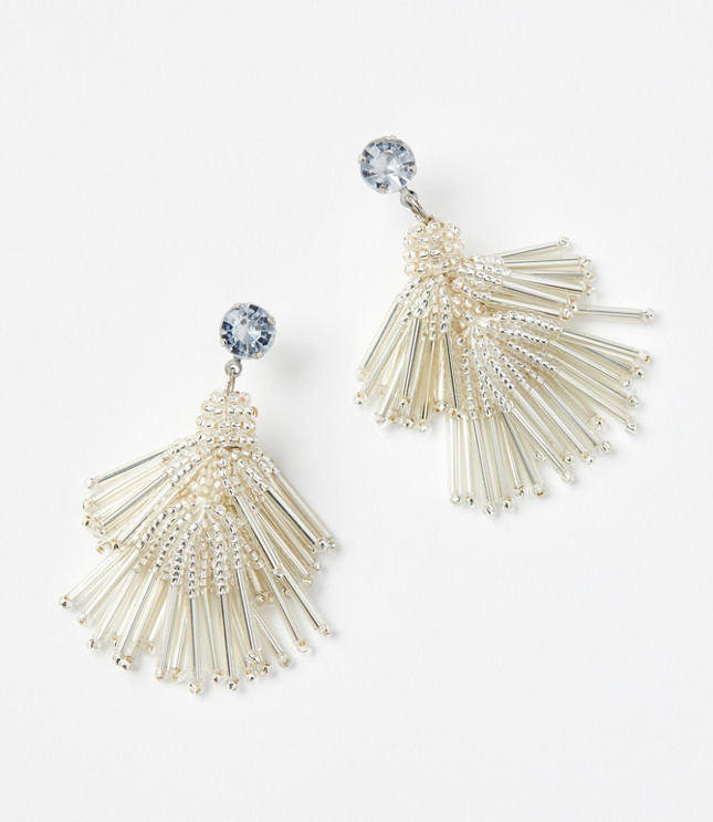 Metallic Tassel Drop Earrings