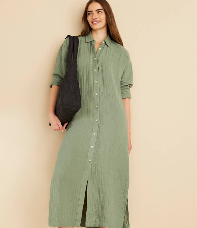 Petite Lou & Grey Triple Cloth Maxi Pocket Shirtdress