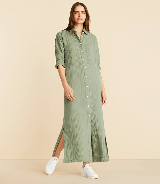 Petite Lou & Grey Triple Cloth Maxi Pocket Shirtdress