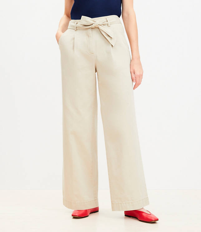 Petite Belted Wide Leg Pants carousel Product Image 2