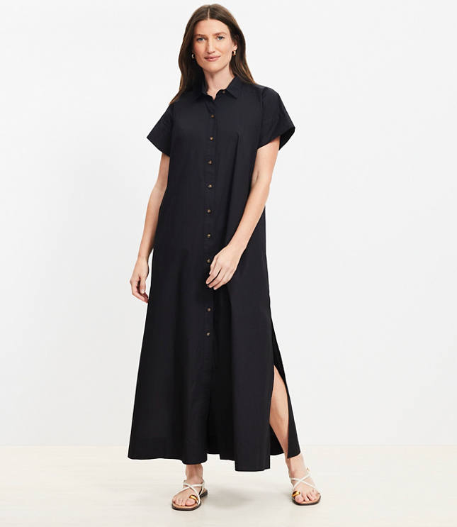 Poplin Maxi Pocket Shirtdress