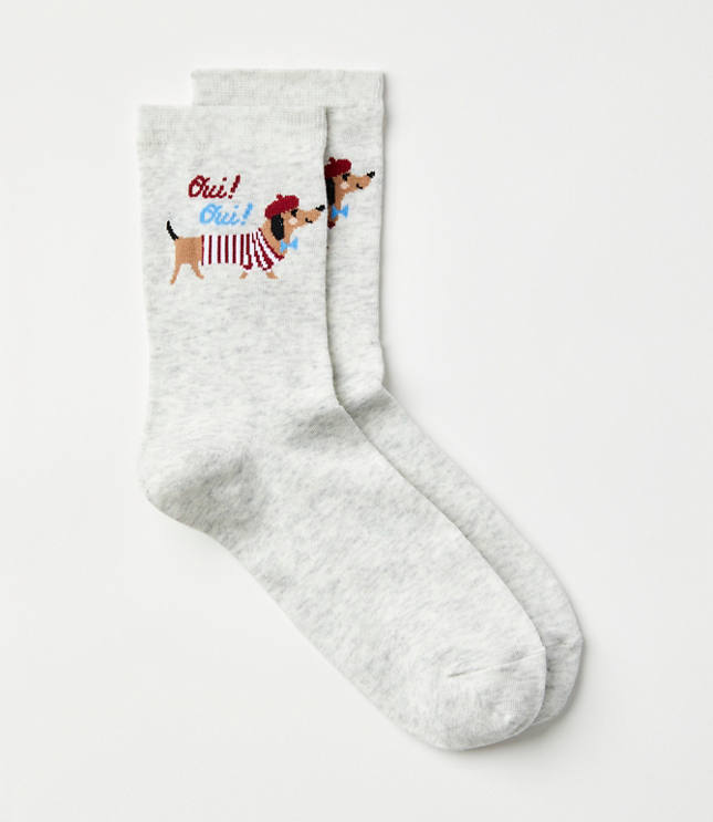 French Dog Crew Socks