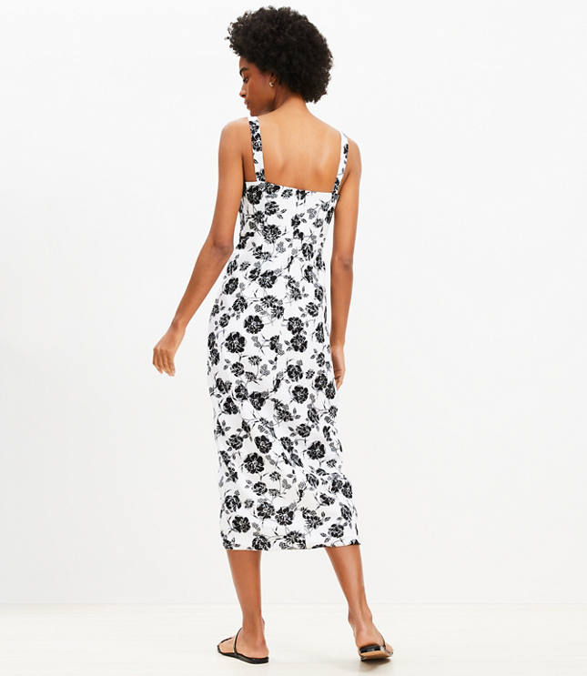 Garden Pleated Bustier Midi Dress