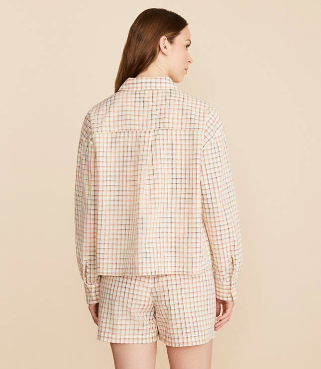 Lou & Grey Plaid Popover Pocket Shirt
