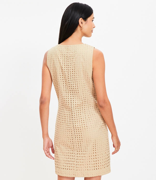 Tall Eyelet Button Mini Pocket Dress