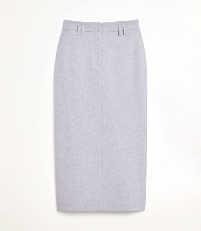 Petite LOFT Versa Heathered Seasonless Stretch Maxi Pocket Skirt