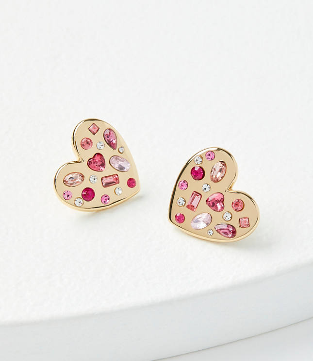 Scattered Sparkle Heart Earrings