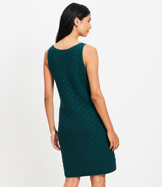 Pointelle Mini Sweater Dress
