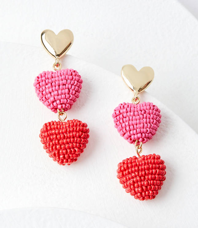 Ombre Heart Statement Earrings