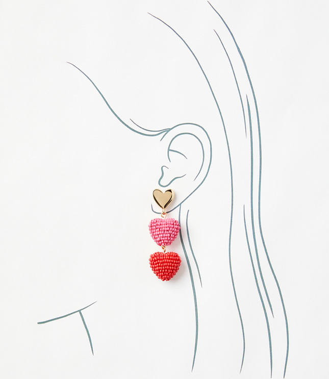 Ombre Heart Statement Earrings