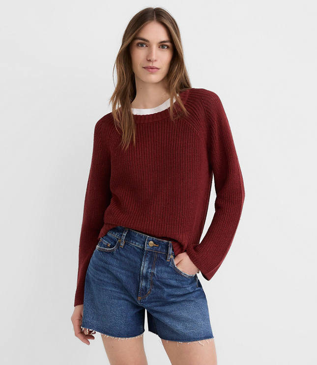 Linen Wide Sleeve Sweater