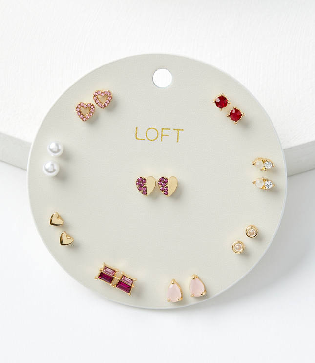 Loft Heart Stud Earring Set