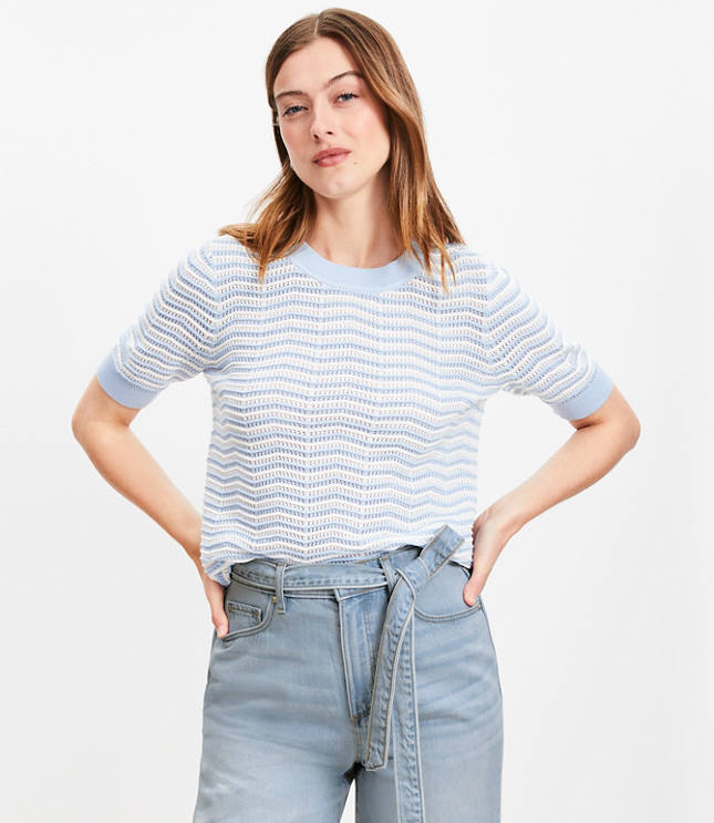 Petite Zig Zag Sweater Tee