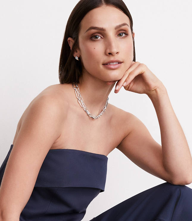 LOFT Versa Pure Spun Foldover Strapless Top