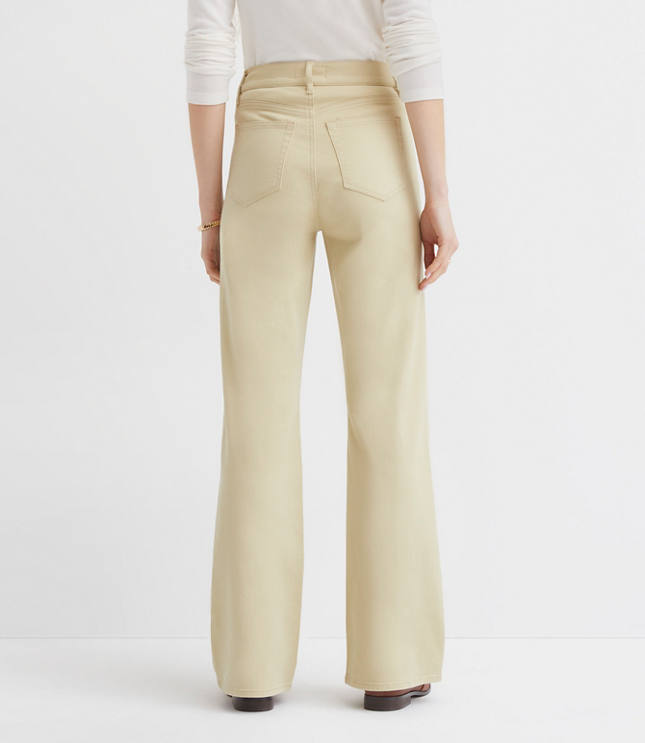 Petite High Rise Relaxed Flare Pants