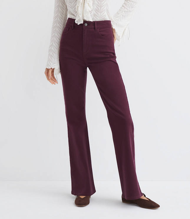 Petite High Rise Relaxed Flare Pants