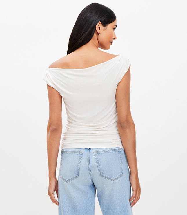 Ruched One Shoulder Top