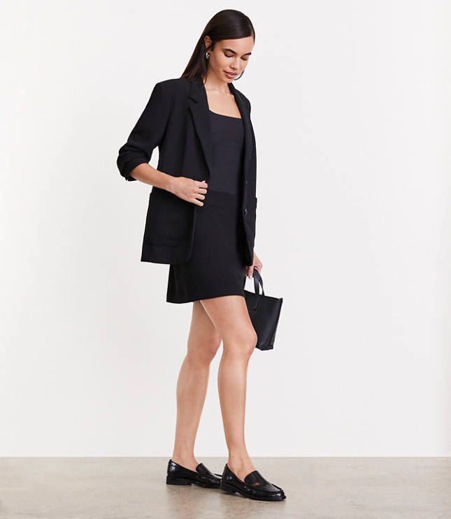 LOFT Versa Crepe Drape Oversized Blazer