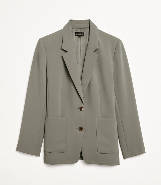 LOFT Versa Crepe Drape Oversized Blazer