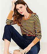 Striped Puff Sleeve Sweater carousel Product Image 2