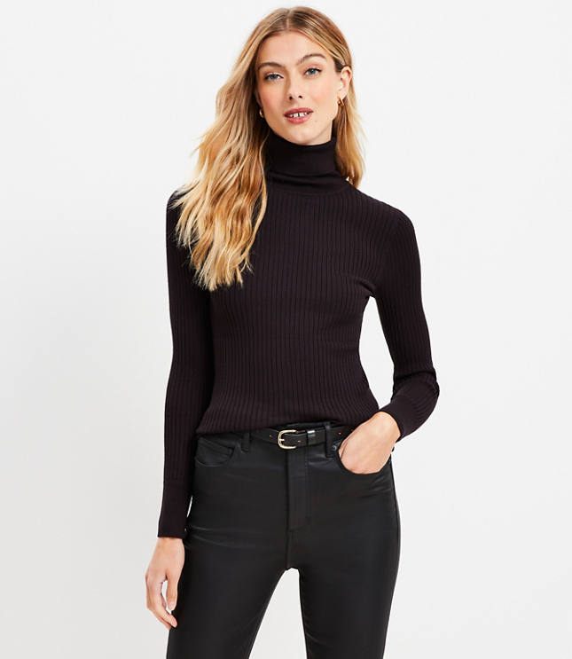 Ribbed Turtleneck Sweater