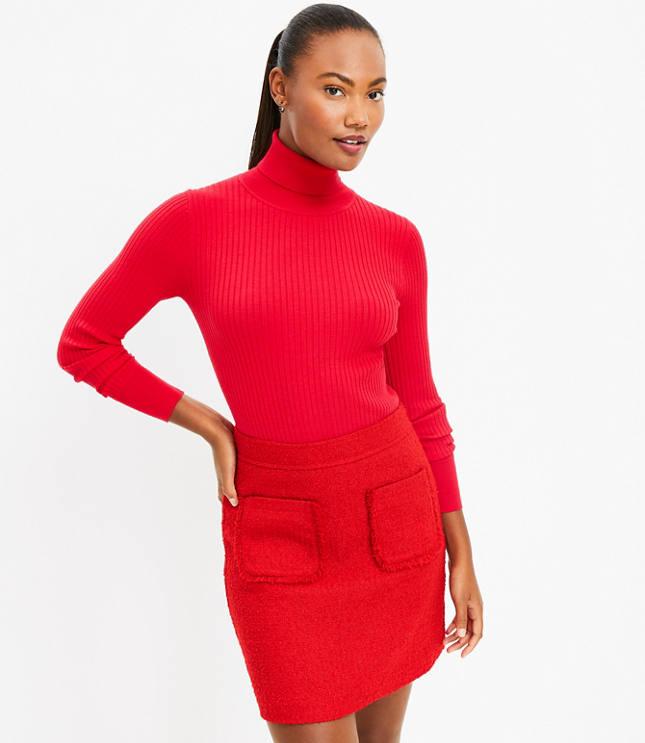 Pearlized Cuff Ribbed Puff Sleeve Sweater - Rich Malbec