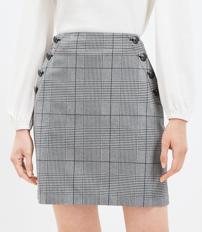 Plaid Mariner Pocket Skirt