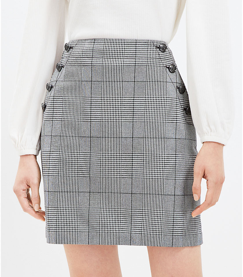 Plaid Mariner Pocket Skirt