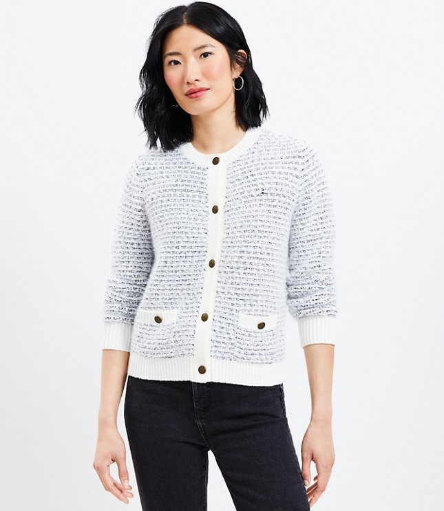 Marled Tweed Sweater Jacket