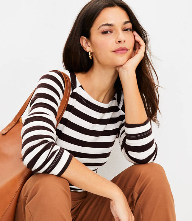 Loft striped top on sale