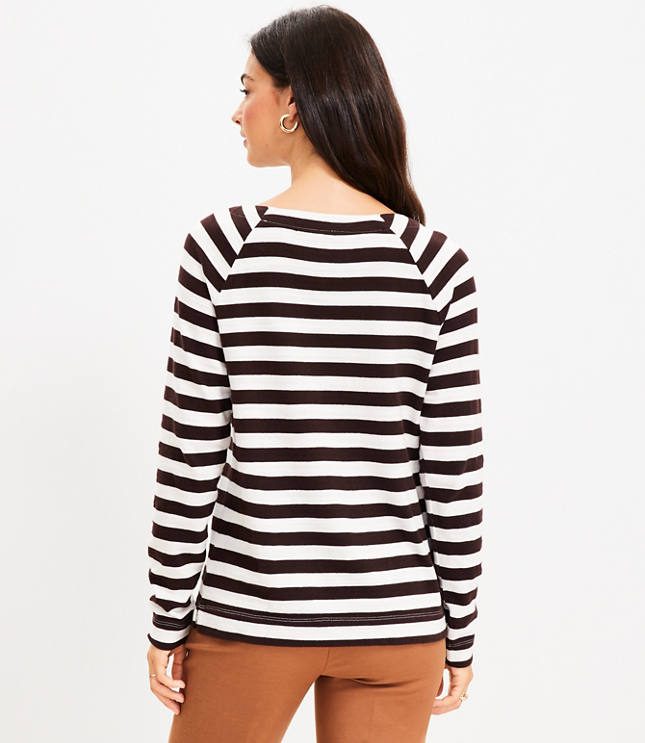 Striped Raglan Long Sleeve Tee