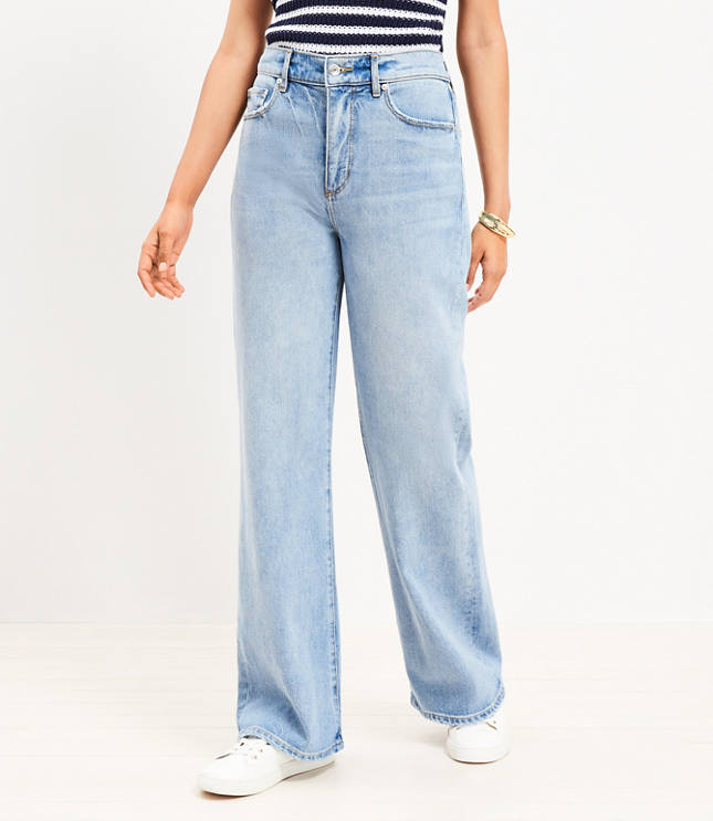 Fresh Cut High Rise Slim Flare Jeans in Light Wash Indigo