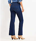 Petite Fresh Cut High Rise Slim Flare Jeans in Dark Wash carousel Product Image 3