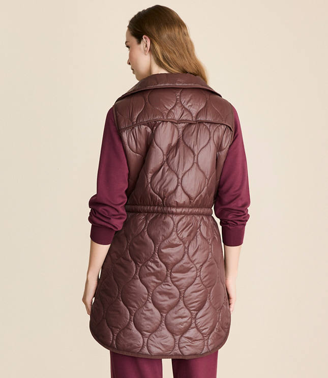 Lou & Grey Quilted Long Pocket Vest