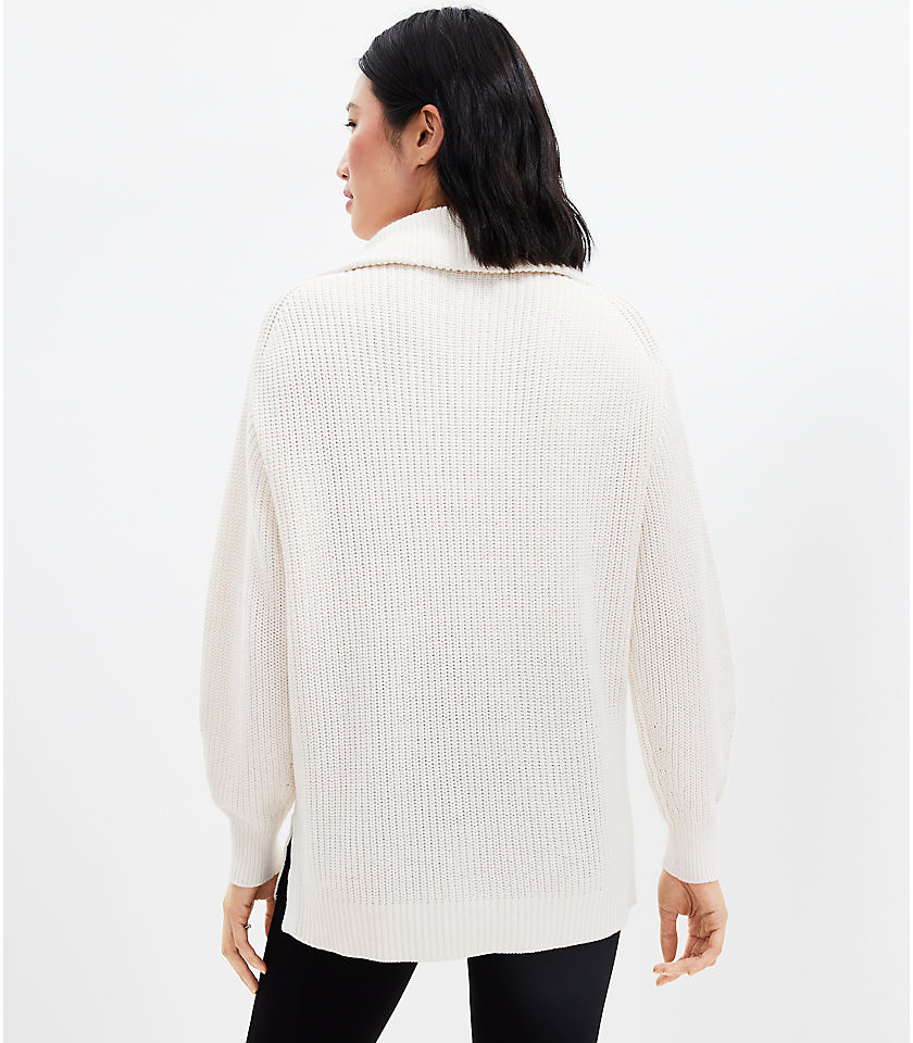 Lou & Grey Ribbed Half Zip Sweater