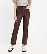 Five Pocket Straight Pants in Faux Leather carousel Product Image 1