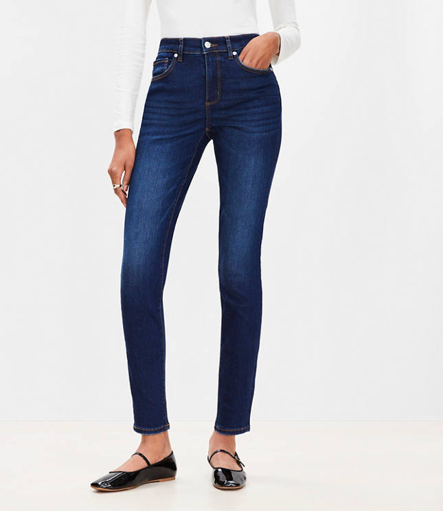 LOFT Petite Modern Cuffed Skinny Ankle Jeans In Wishbone Wash, $69