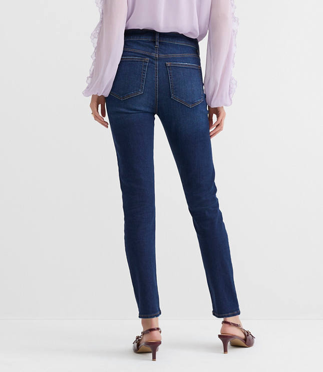 Petite Mid Rise Skinny Jeans in Vintage Dark Wash