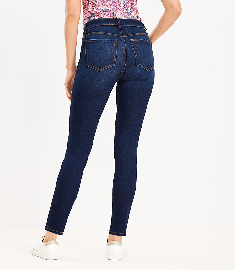 Petite Mid Rise Skinny Jeans in Vintage Dark Wash image number 2
