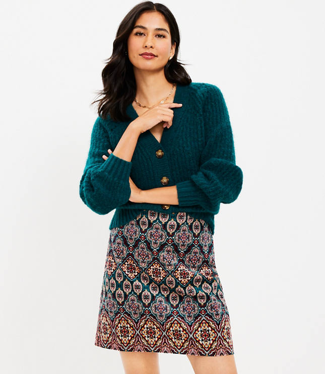 Brushed Corduroy Shift Skirt