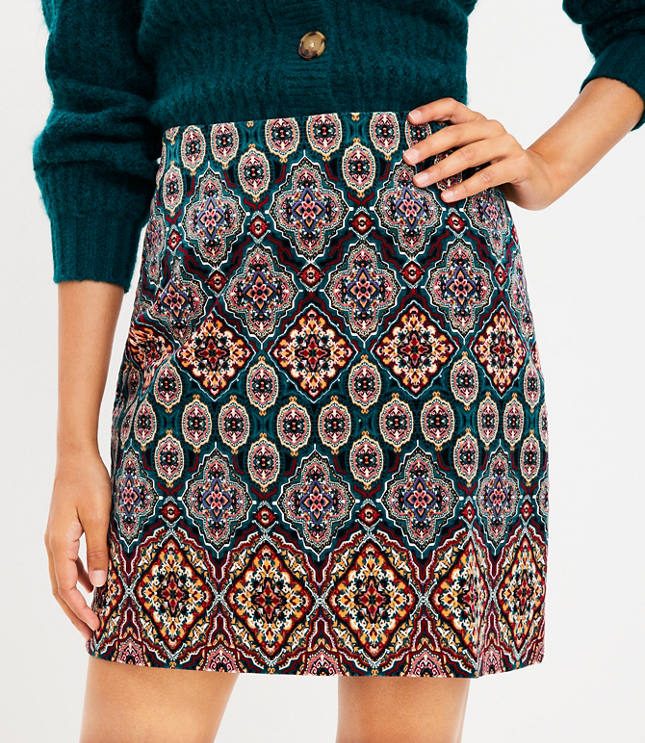 Brushed Corduroy Shift Skirt