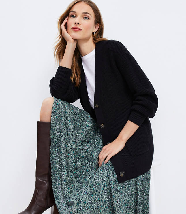 Women's Black Cardigan Sweaters Loft