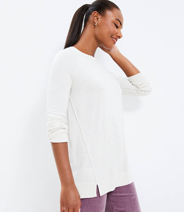 Seamed Tunic Sweater