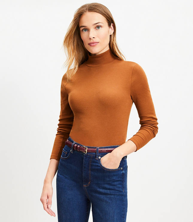 Ribbed Mock Neck Top