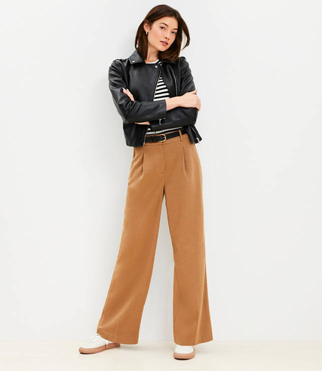 Petite Peyton Trouser Pants Heathered Brushed Flannel