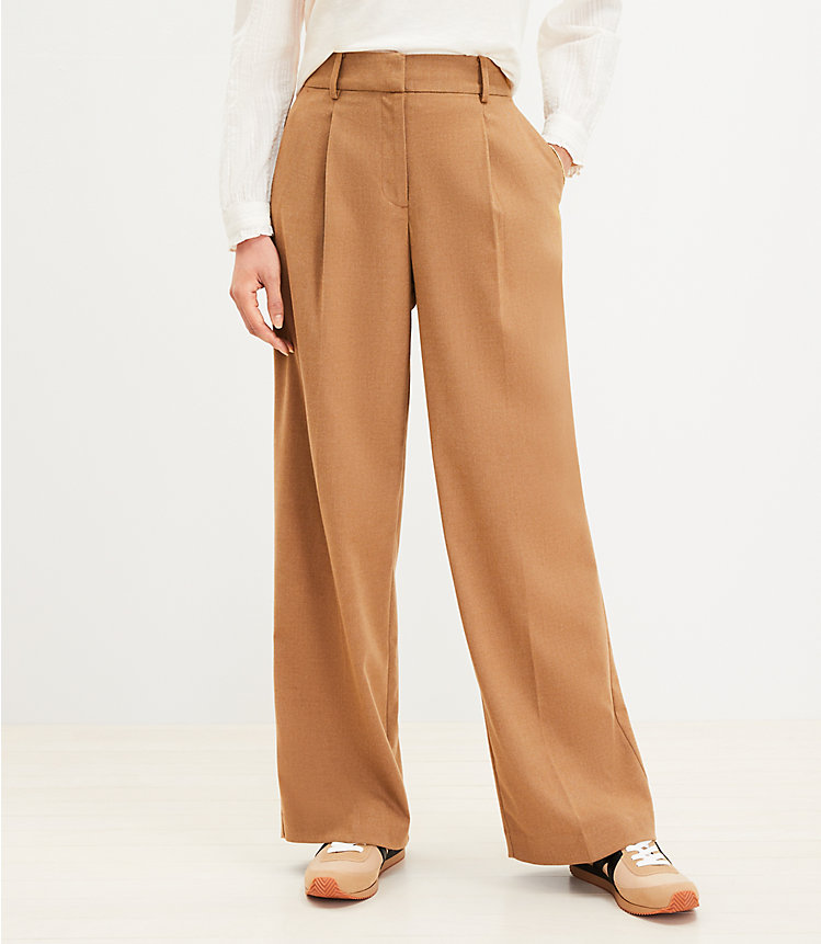 Petite Peyton Trouser Pants in Heathered Brushed Flannel image number 0