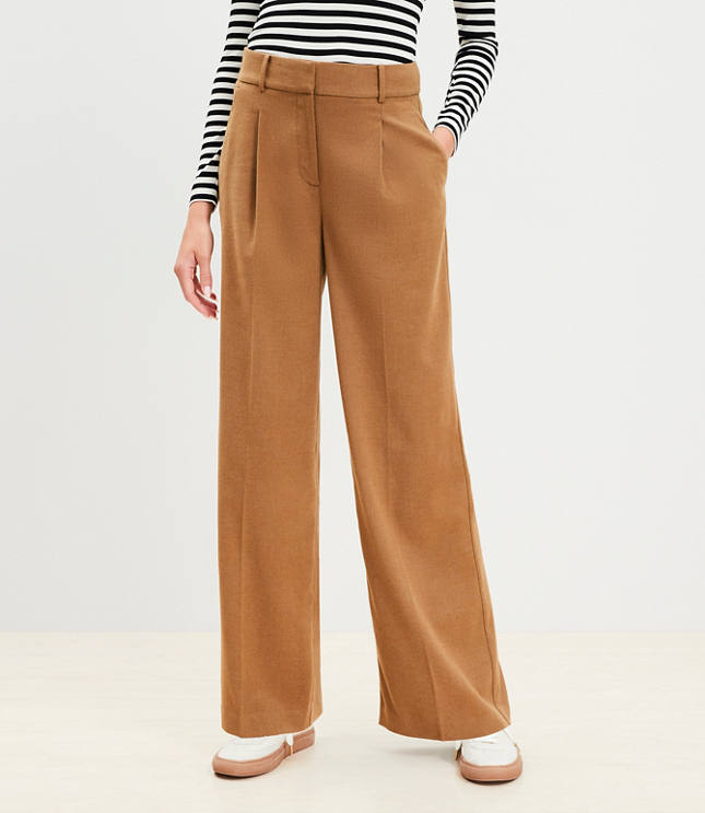 Petite Peyton Trouser Pants Heathered Brushed Flannel